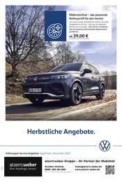 Volkswagen Prospekt „Herbstliche Angebote.“ für Schlitz und Umgebung mit 1 Seite Volkswagen Prospekt für Schlitz und Umgebung: „Herbstliche Angebote.“, 1 Seite, 01.09.2025 - 30.11.2025