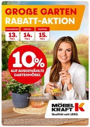 Aktueller Möbel Kraft Prospekt mit Gartenmöbel, "GROSSE GARTEN RABATT-AKTION!", Seite 1