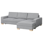 3er-Sofa mit Récamiere rechts/Lejde grau/schwarz mit Récamiere rechts/Lejde grau/schwarz Angebote von SÖRVALLEN bei IKEA Magdeburg für 1.299,00 €