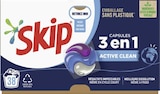 Lessive capsules active clean* - SKIP en promo chez Géant Casino Saint-Cloud à 8,70 €