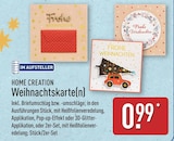 Weihnachtskarte(n) von HOME CREATION für 0,99 € bei ALDI Nord im Angebot Weihnachtskarte(n) von HOME CREATION im aktuellen ALDI Nord Prospekt