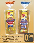 Sandwich Toast Vollkorn oder Weizen Angebote von Gut & Günstig bei E center Lahr für 0,99 €