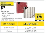 Servietten „ROYAL Collection“ von  im aktuellen Metro Prospekt für 6,89 €