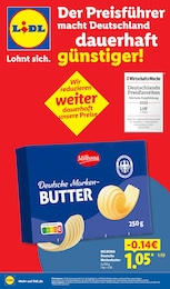 Lebensmittel im Lidl Prospekt Der Preisführer macht Deutschland dauerhaft günstiger! auf S. 1