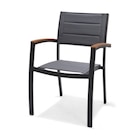 Stapelstuhl gepolstert mit Armlehne Lynx, Alu/Textilen-Bespannung, schwarz von METRO PROFESSIONAL im aktuellen METRO Prospekt