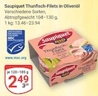 Thunfisch-Filets in Olivenöl im Angebot bei GLOBUS in Essen Thunfisch-Filets in Olivenöl Angebote von Saupiquet bei GLOBUS Essen für 2,49 €