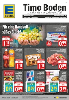 EDEKA Prospekt der Woche "Aktuelle Angebote" Seite 1, 25.08.2025 bis 30.08.2025 für Bonn Aktueller EDEKA Prospekt "Aktuelle Angebote" Seite 1 von 24 Seiten für Bonn