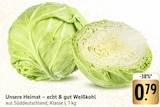 EDEKA Weissach - Weißkohl Angebot im Prospekt Weißkohl bei EDEKA im Weissach Prospekt für 0,79 €