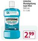 Mundspülung Cool Mint von Listerine im aktuellen Rossmann Prospekt für 2,99 €