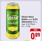 Natur Radler Angebote von Gösser bei E center Rodgau für 0,89 €