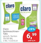 Classic Geschirrspültabs Angebote von Claro bei budni Pinneberg für 6,99 €