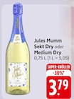 Sekt Dry oder Medium Dry Angebote von Jules Mumm bei E center Freiburg für 3,79 €