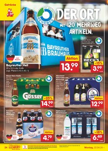 Bier im Netto Marken-Discount Prospekt "Aktuelle Angebote" mit 51 Seiten (Straubing)