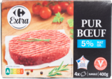Promo Steaks hachés pur bœuf surgelés à 6,59 € dans le catalogue Carrefour Market à Seyssuel