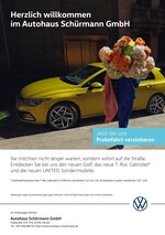 Volkswagen Prospekt "Herzlich willkommen im Autohaus Schürmann GmbH", 4 Seiten, für Dorsten, 07.03.2020 - 04.04.2020 Volkswagen Prospekt "Herzlich willkommen im Autohaus Schürmann GmbH", 4 Seiten, für Dorsten, 07.03.2020 - 04.04.2020