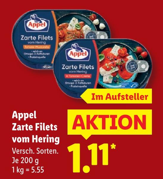 Zarte Filets vom Hering