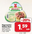 Mühlen Mett bei Markant Nordwest im Butjadingen Prospekt für 1,59 €