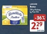 Butter im Angebot bei ALDI SÜD in Aschaffenburg Butter Angebote von Landliebe bei ALDI SÜD Aschaffenburg für 2,29 €