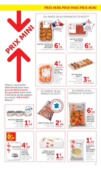 Promotion Viande dans le prospectus U Express, valable du 18/08/2026 au 30/08/2026 Promo Viande dans le catalogue U Express du moment à la page 3