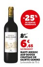 Haut-Medoc AOP Rouge - Chateau de Sainte Gemme en promo chez Super U Haut-Medoc AOP Rouge - Chateau de Sainte Gemme dans le catalogue Super U