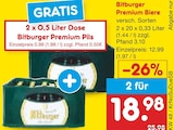 Aktuelles Premium Pils Angebot bei Netto Marken-Discount in Duisburg ab 0,99 €