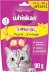FRIANDISES POUR CHAT AU POULET ET FROMAGE  TEMPTATIONS WHISKAS - WHISKAS dans le catalogue Auchan Hypermarché