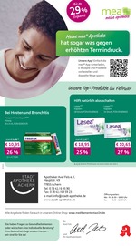 mea - meine apotheke Apotheken Prospekt der aktuellen Woche mit 4 Seiten, gültig von 01.02.2026 bis 28.02.2026, in Achern und Umgebung Aktueller mea - meine apotheke Apotheken Prospekt in Achern und Umgebung, "Unsere Februar-Angebote" mit 4 Seiten, 01.02.2026 - 28.02.2026