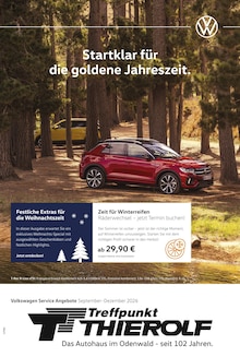 Aktueller Volkswagen Prospekt "Herbst im Kopf. Sicherheit im Auto." Aktueller Volkswagen Prospekt