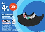 Promo Lot de 6 paires de chaussettes homme ou junior à 4,55 € dans le catalogue E.Leclerc à Dammarie-les-Lys