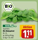 Bio Babyspinat Angebote von REWE Bio, Bio bei REWE Bamberg für 1,11 €