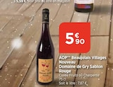 Promo Aop beaujolais villages nouveau rouge à 5,90 € dans le catalogue Bi1 à Replonges