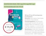 GAVISCON DUAL 500 mg/213 mg/325 mg 1 im aktuellen Prospekt bei LINDA Partnerapotheke in Ziemendorf