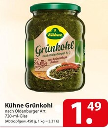 Kühne Grünkohl bei famila Nordost in Hannover Kühne Grünkohl im Angebot bei famila Nordost Hannover für 1,49 €