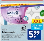 Aktuelles Toilettenpapier Limited Edition mit Lavendelduft Angebot bei ALDI SÜD in Düsseldorf ab 5,99 €