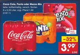 Coca-Cola, Fanta oder Mezzo Mix Angebote von Coca-Cola, Fanta oder Mezzo Mix bei Netto Marken-Discount Pforzheim für 3,99 €