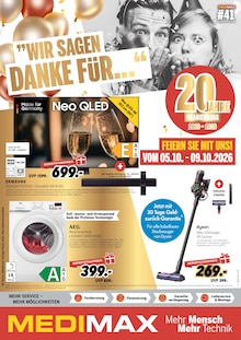 Fernseher im MEDIMAX Prospekt ""WIR SAGEN DANKE FÜR…"" mit 10 Seiten (Oranienburg)