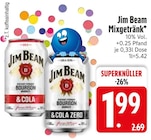 Bourbon & Cola oder Bourbon & Cola Zero Angebote von Jim Beam bei EDEKA Dillingen für 1,99 €