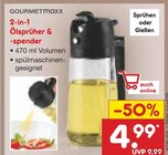 2-in-1 Ölsprüher & -spender im Netto Marken-Discount Prospekt 2-in-1 Ölsprüher & -spender von GOURMETMAXX im aktuellen Netto Marken-Discount Prospekt für 4,99 €