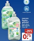 Eco Spülmittel Aloe Vera Angebote von Power Force bei ALDI SÜD Moers für 0,75 €