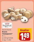 Braune Champignons bei REWE im Sasbach Prospekt für 1,49 €