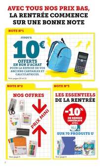 Prospectus Super U en cours, "La rentrée À PRIX BAS", page 2 sur 40