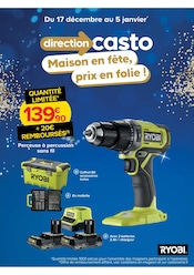 Catalogue Bricolage Castorama en cours à Vourles et alentours, "Maison en fête, prix en folie !", 1 page, 17/12/2025 - 05/01/2026