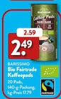 Aktuelles Bio Fairtrade Kaffeepads Angebot bei ALDI SÜD in Düsseldorf ab 2,49 €