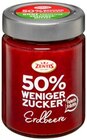 Triple Zero Konfitüre Erdbeere oder 50% weniger Zucker Konfitüre Erdbeere Angebote von Zentis bei REWE Halle für 1,99 €