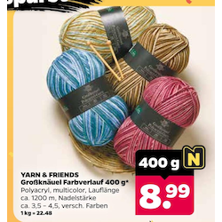 Großknäuel Farbverlauf 400 g