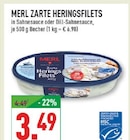 Zarte Heringsfilets im Angebot bei Marktkauf in Remscheid Zarte Heringsfilets Angebote von MERL bei Marktkauf Remscheid für 3,49 €
