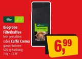Filterkaffee Angebote von Biogreno bei Markant Kiel für 6,99 €