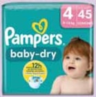 Couches baby dry t4 x45 - PAMPERS en promo chez Intermarché Angoulême à 9,62 €