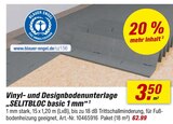 Vinyl- und Designbodenunterlage „SELITBLOC basic 1 mm“  Angebote bei toom Baumarkt Kerpen für 62,99 €