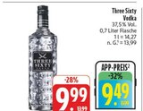 Vodka im Angebot bei E center in Pirna Vodka Angebote von Three Sixty bei E center Pirna für 9,49 €